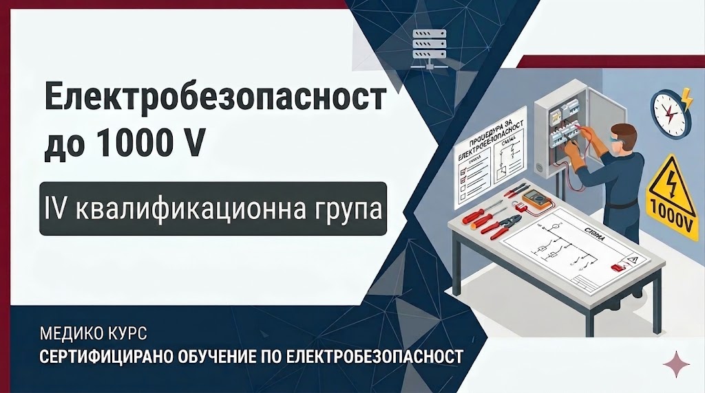 Електробезопасност с напрежение до 1000 V - IV квалификационна група EB4