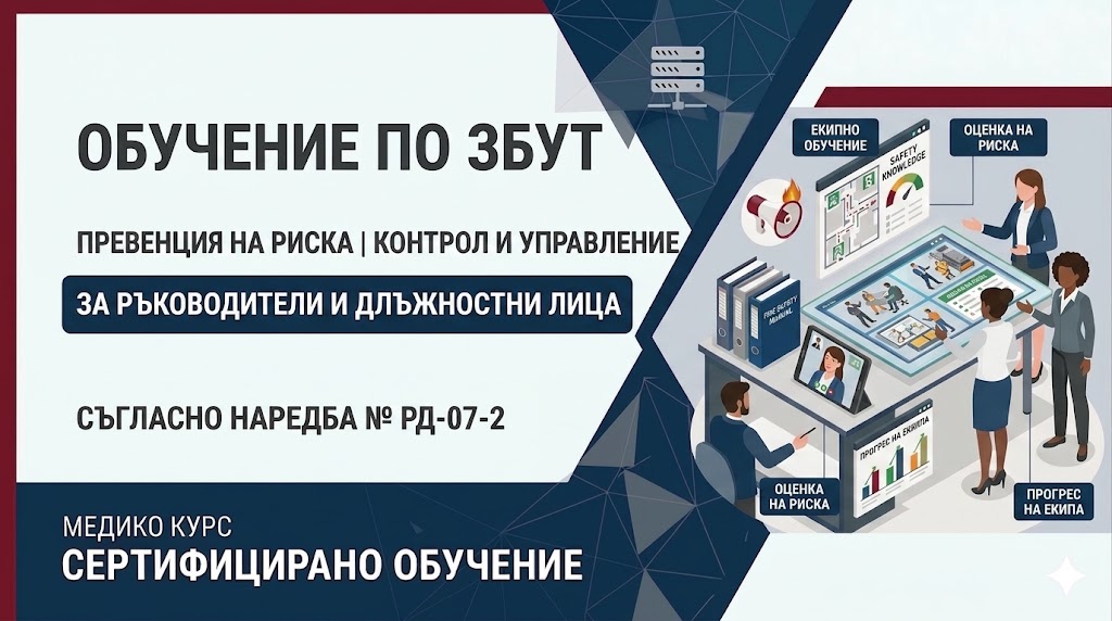 Обучение на длъжностни лица управляващи трудовите процеси по чл. 24 от ЗЗБУТ и лицата провеждащи инструктажи RD